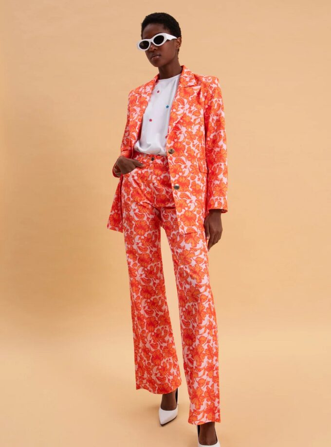 Coral Hibiscus Blazer lovebyhands.gr