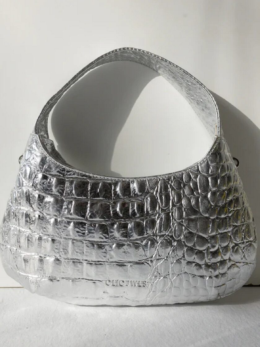 Candy Mini - Silver Croco lovebyhands.gr
