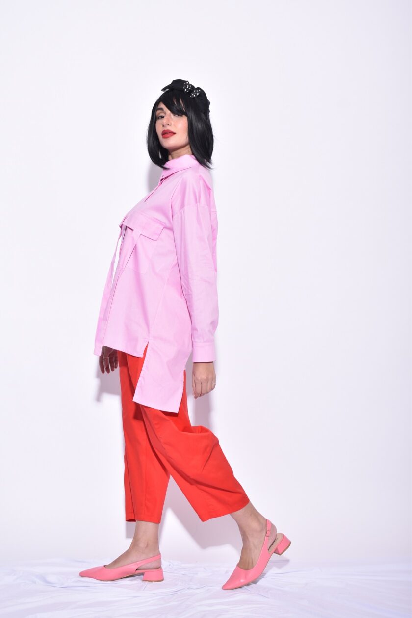 Pocket Shirt - Pink lovebyhands.gr