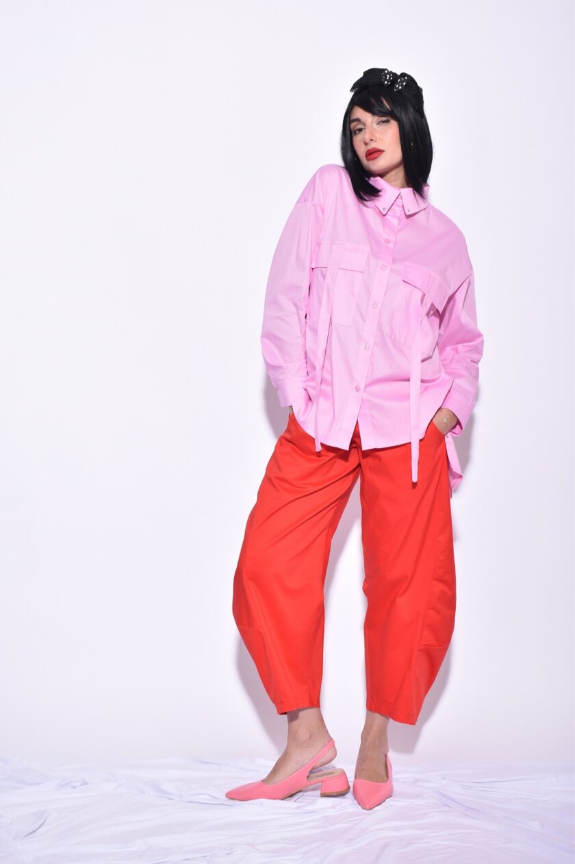 Pocket Shirt - Pink lovebyhands.gr