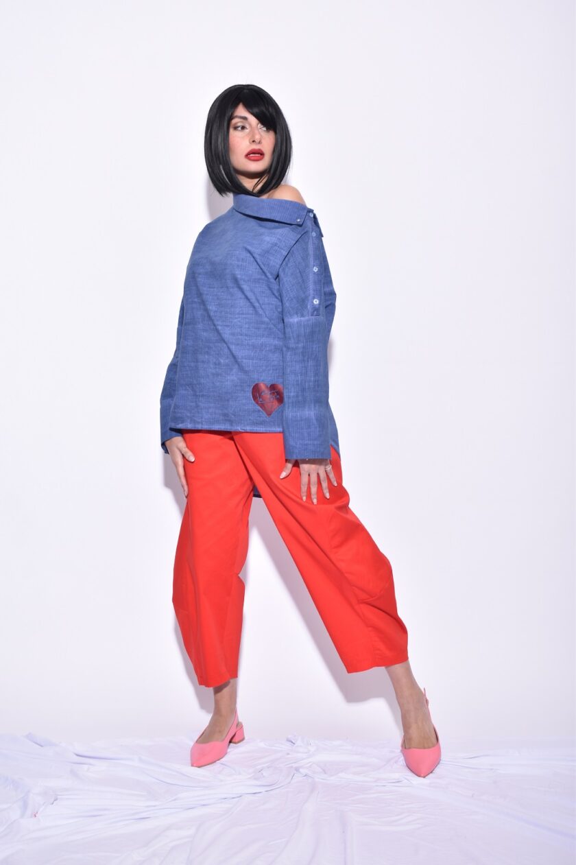 Elen Shirt - Blue With Stars lovebyhands.gr