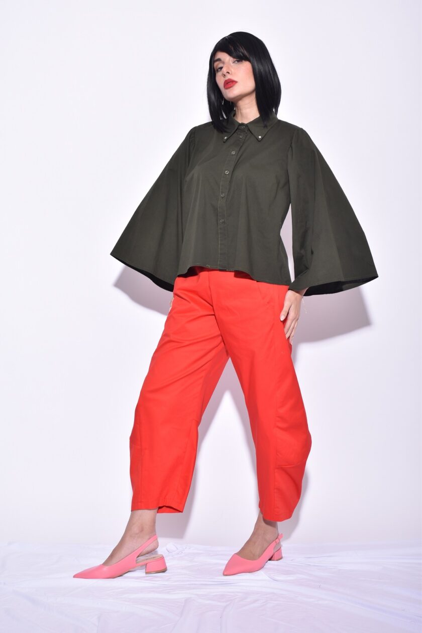 Shirt With Stars - Khaki lovebyhands.gr