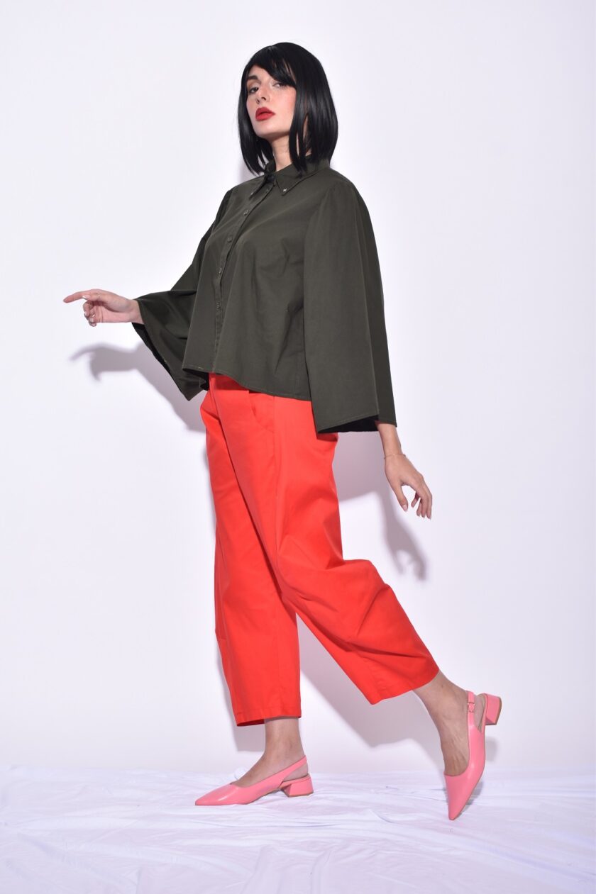 Shirt With Stars - Khaki lovebyhands.gr