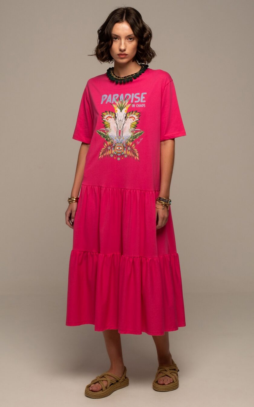 Eden Long Dress - Pink lovebyhands.gr