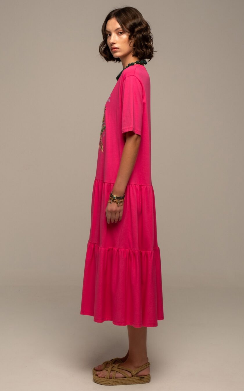 Eden Long Dress - Pink lovebyhands.gr