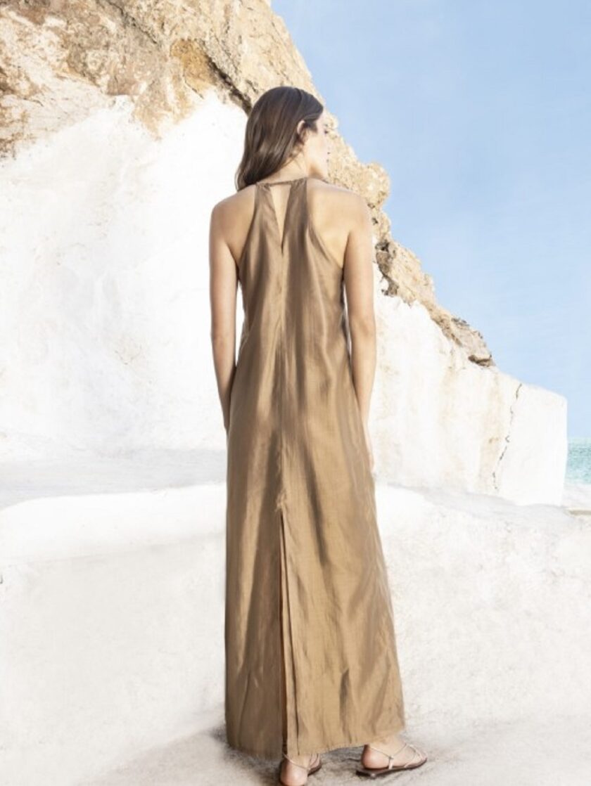 Φόρεμα maxi - Χρυσό lovebyhands.gr
