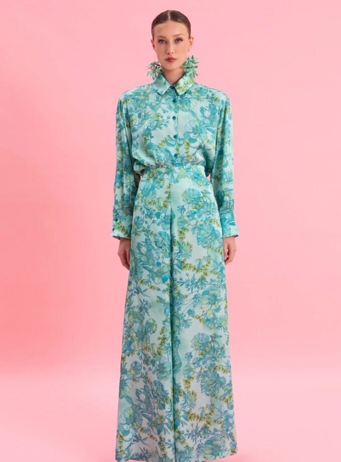 Botanical Breeze Satin Shirt lovebyhands.gr