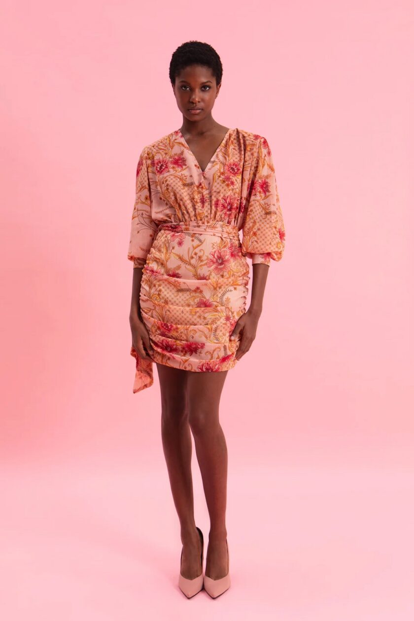 Dusty Pink Mini Dress lovebyhands.gr