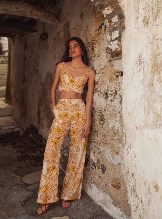 Marigold Linen Pants lovebyhands.gr