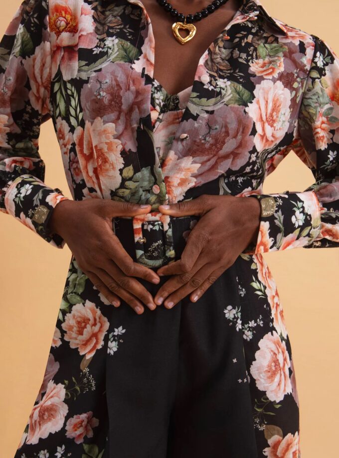Peonies Love Linen Shirt lovebyhands.gr