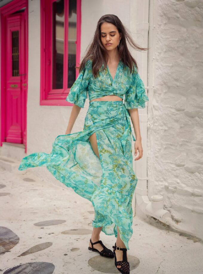 Botanical Breeze Wrap Top lovebyhands.gr