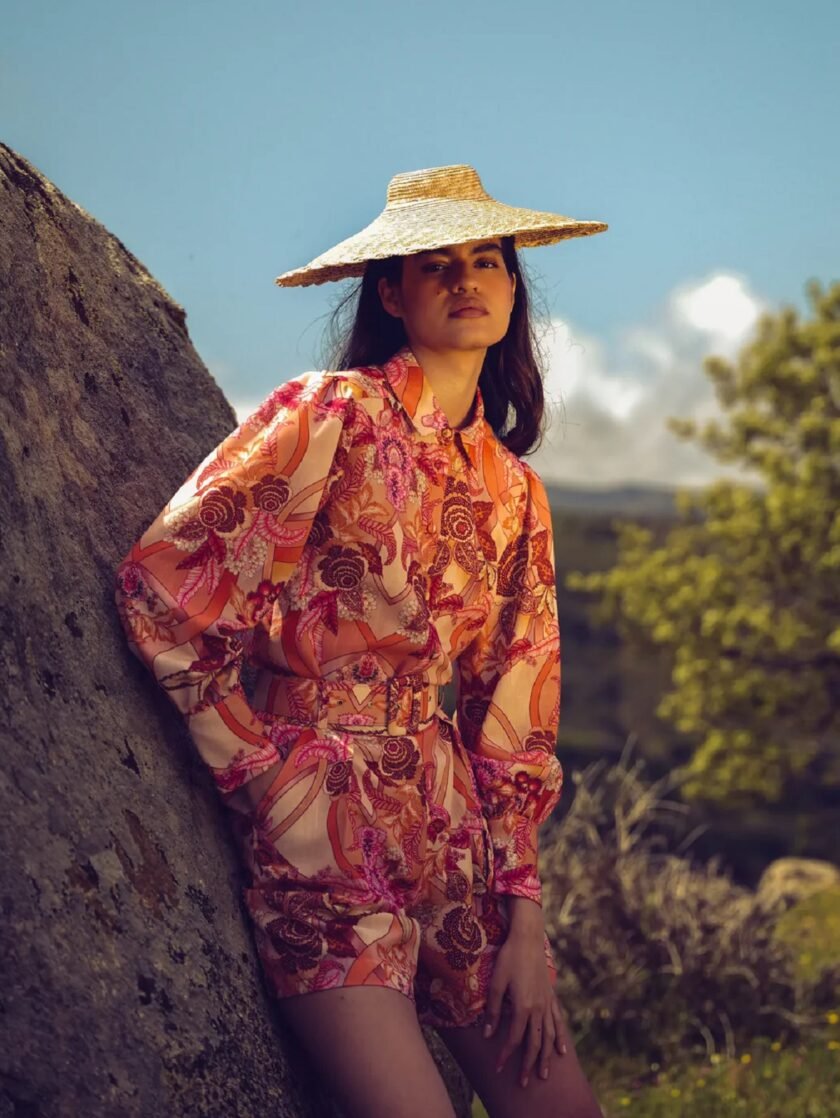 Floral Safari Linen Shirt lovebyhands.gr