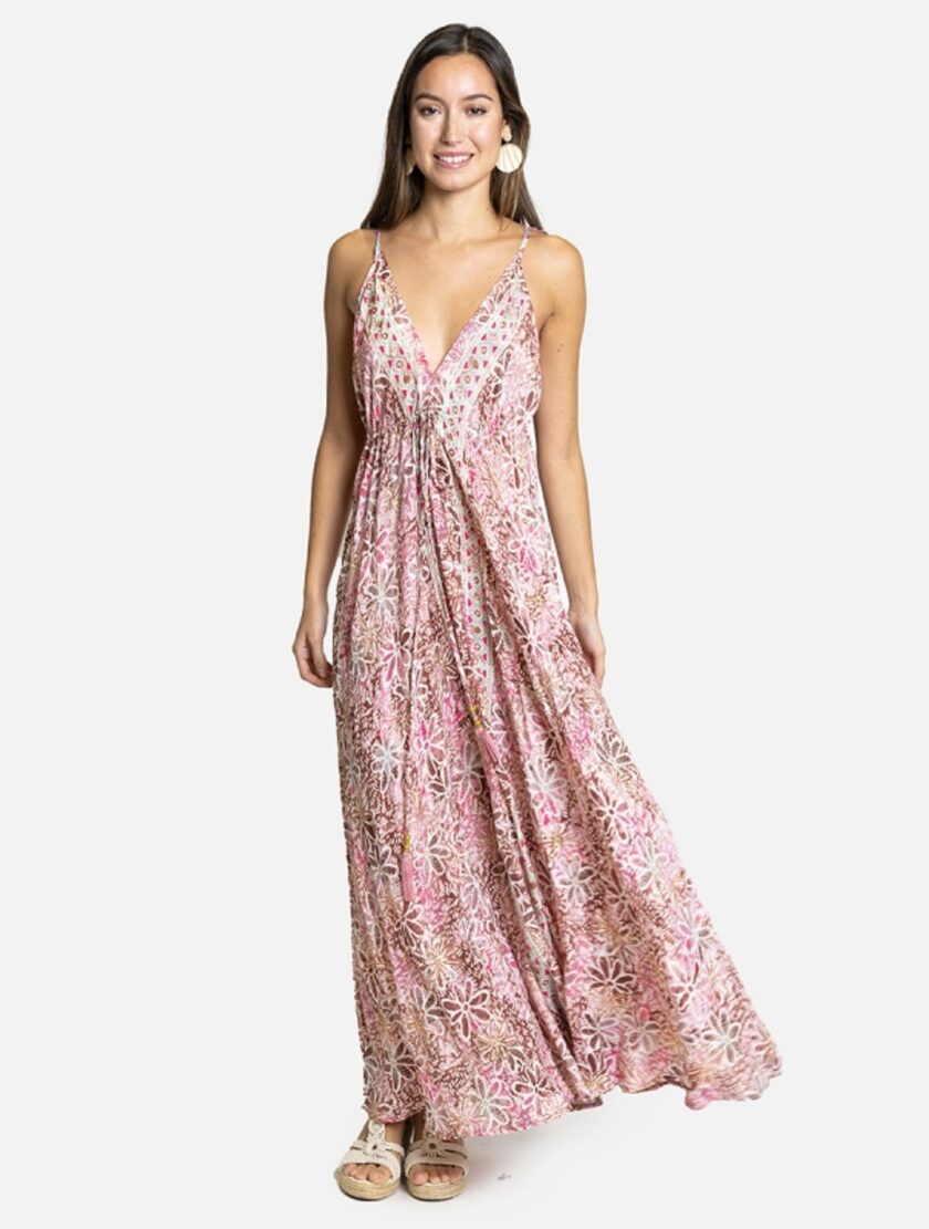 Long Pink Dress lovebyhands.gr