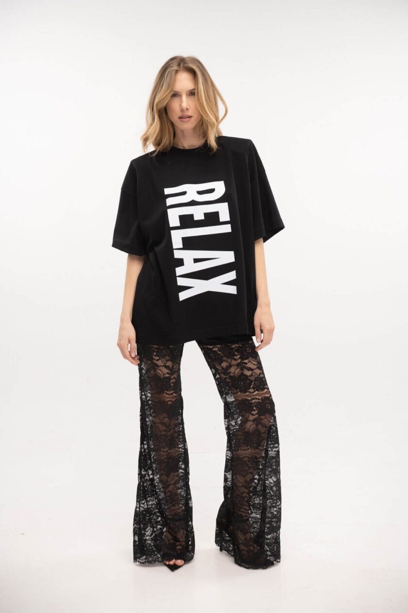 T Shirt Relax - Black lovebyhands.gr