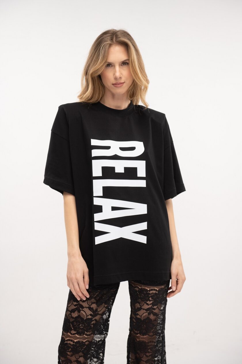T Shirt Relax - Black lovebyhands.gr