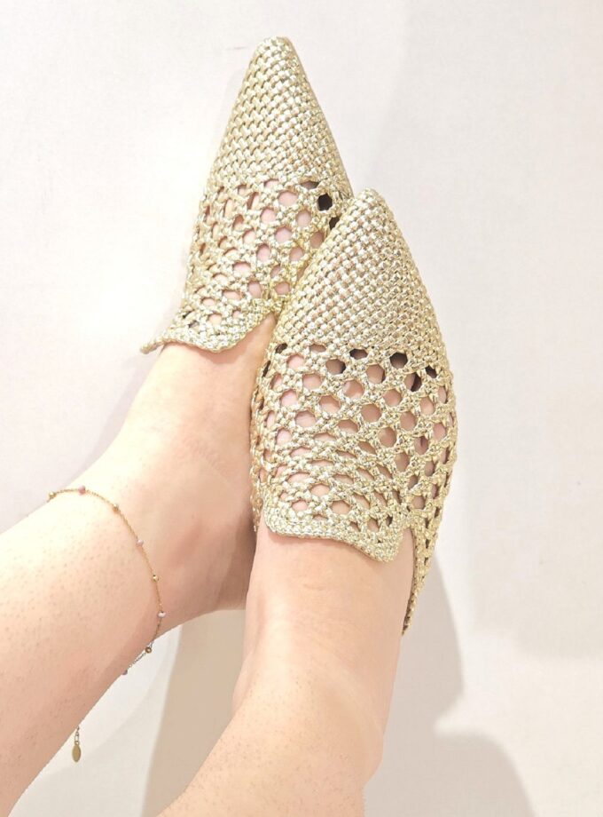 Alessandra Shoes - Gold lovebyhands.gr