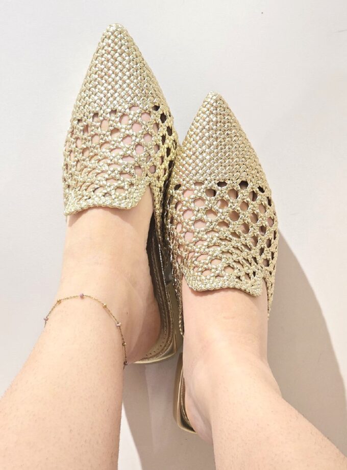 Alessandra Shoes - Gold lovebyhands.gr