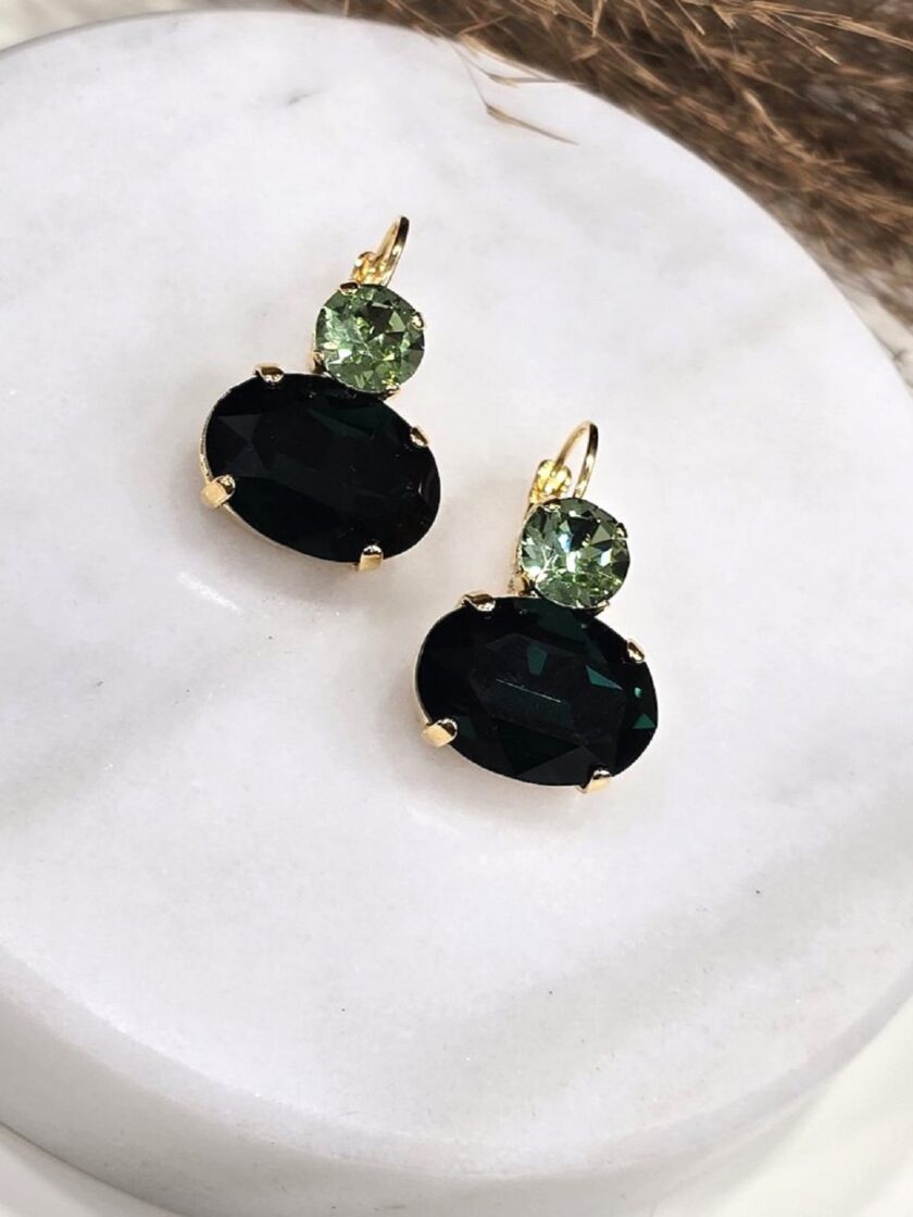 Isabella Earrings - Light Green Lovebyhands.gr
