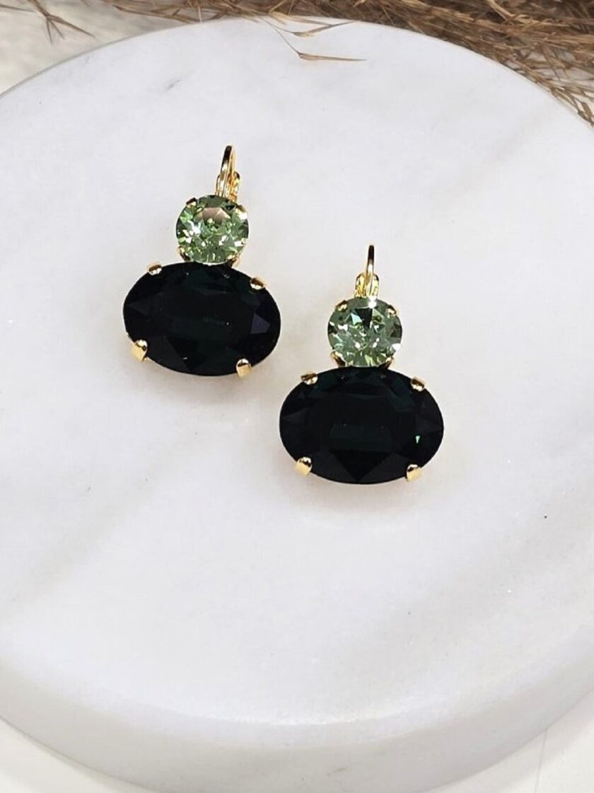 Isabella Earrings - Light Green Lovebyhands.gr