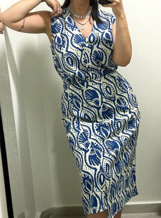 Aquaria print midi skirt lovebyhands.gr