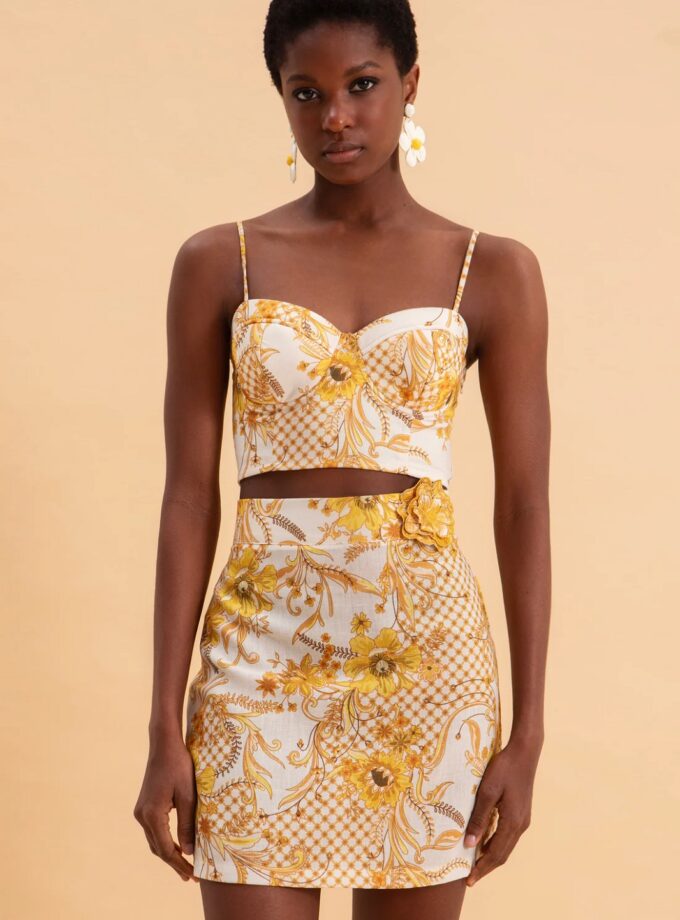 Marigold Linen Bustier lovebyhands.gr