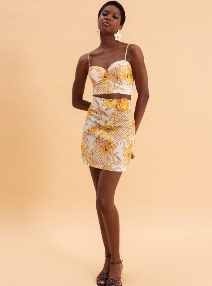 Marigold Linen Bustier lovebyhands.gr