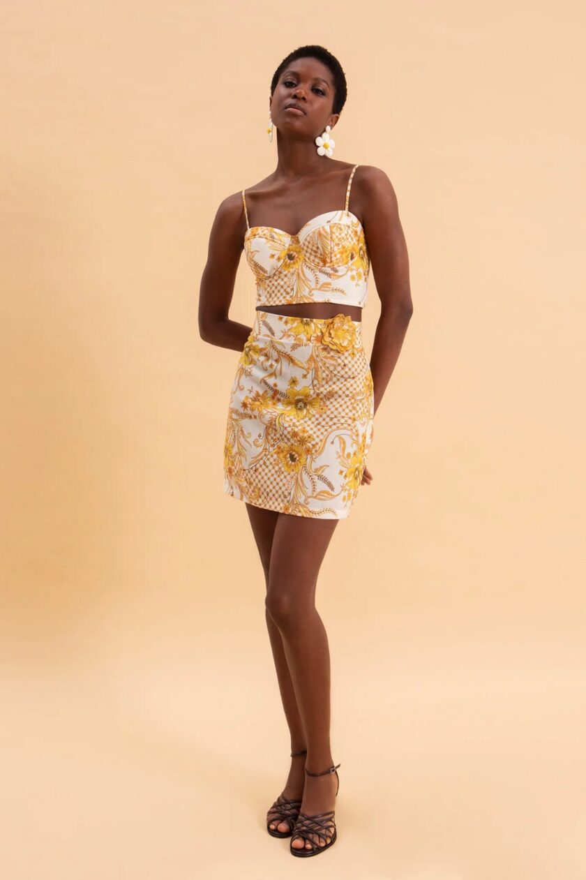 Marigold Linen Bustier lovebyhands.gr