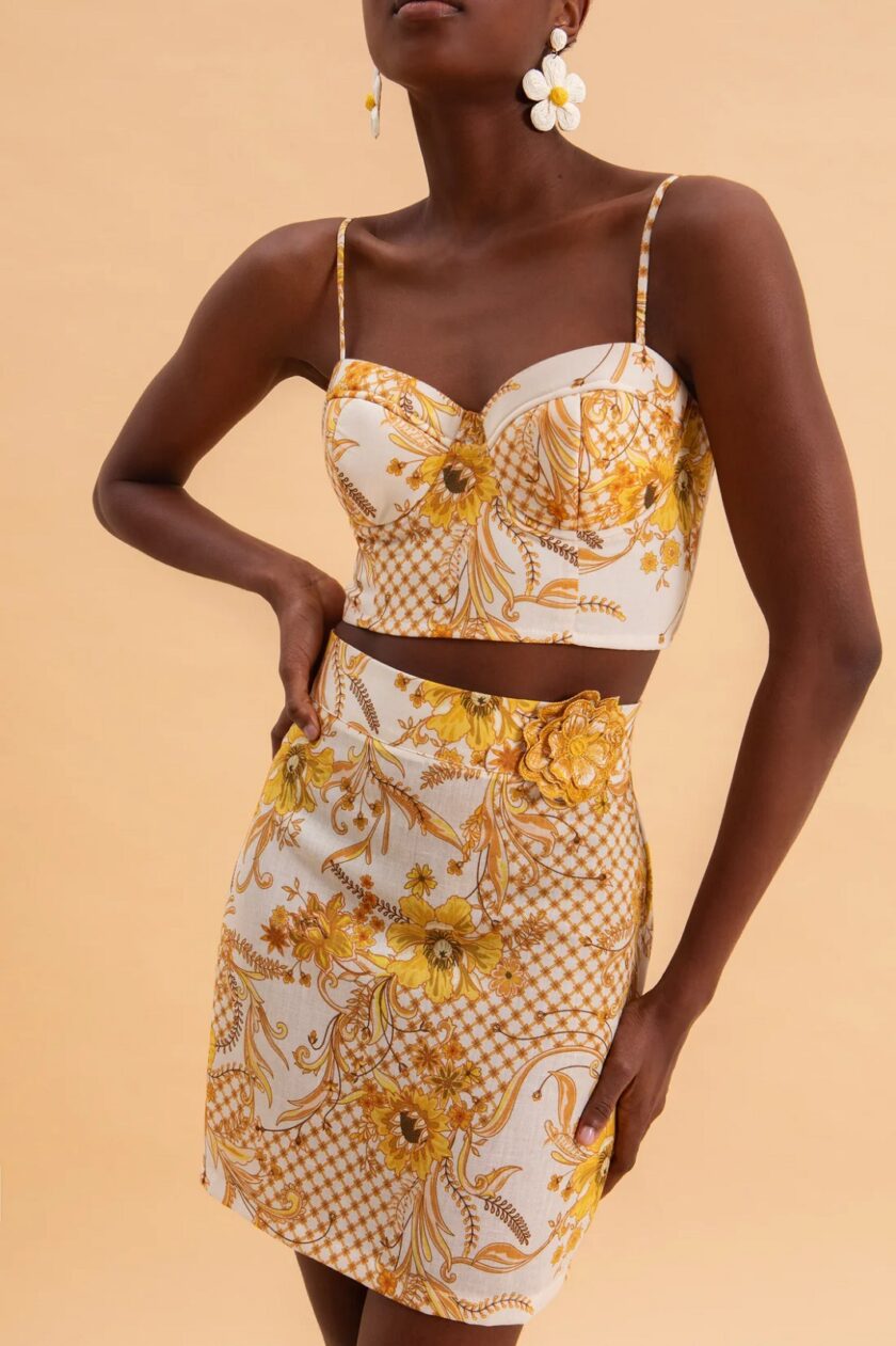Marigold Linen Bustier lovebyhands.gr