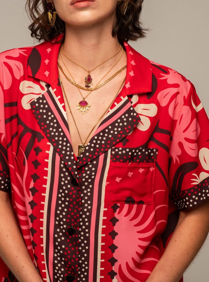 Passionflower Shirt - Viscose lovebyhands.gr