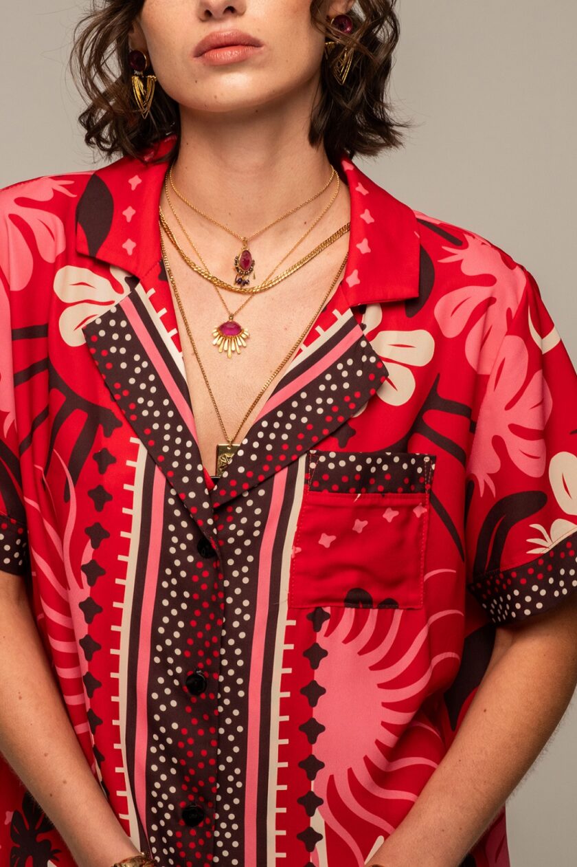 Passionflower Shirt - Viscose lovebyhands.gr
