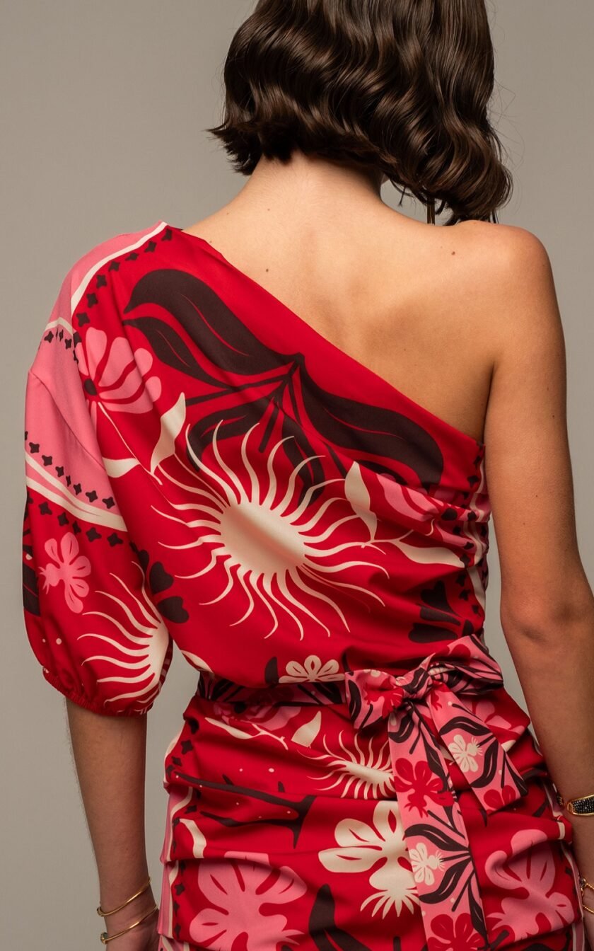 Passionflower One Shoulder Dress lovebyhands.gr