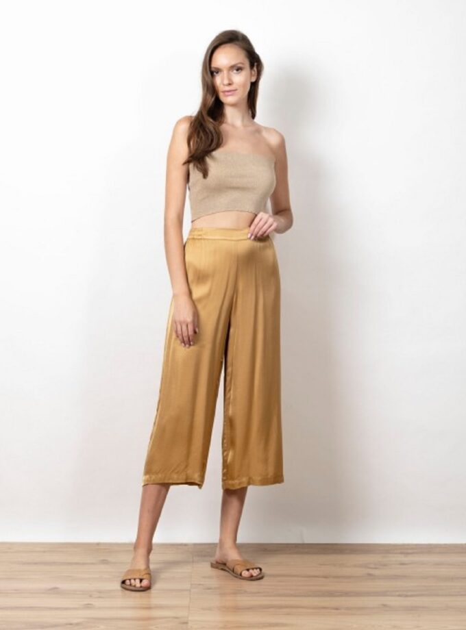 Lurex Στράπλες Τοπ - Χρυσό lovebyhands.gr