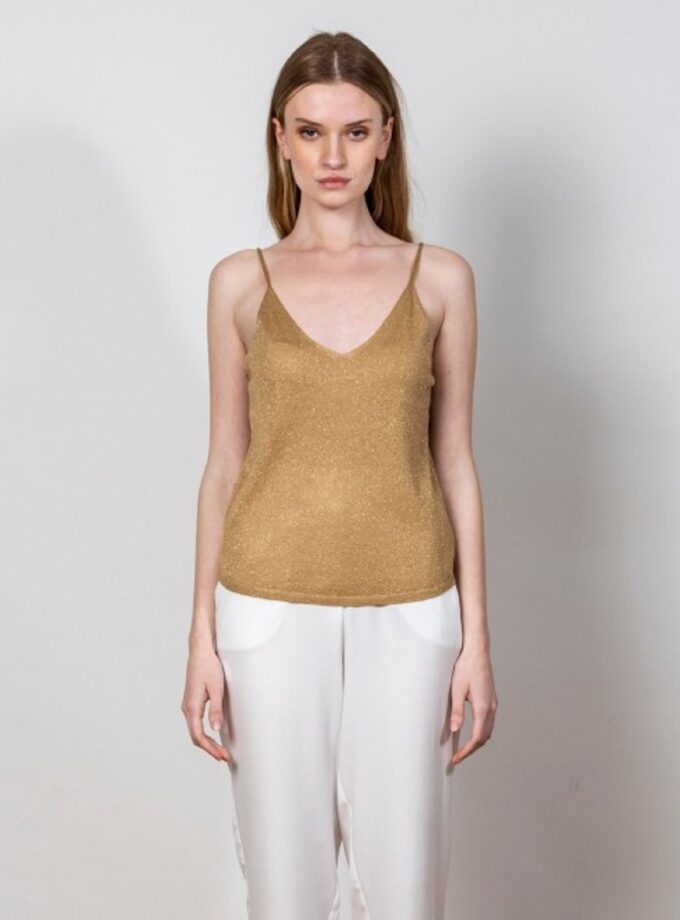 Lurex Τοπ – Tan Gold lovebyhands.gr
