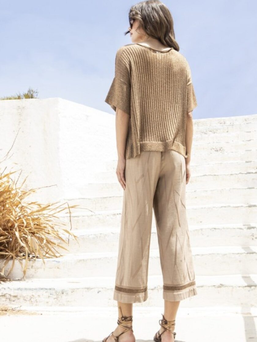 Lurex Τρυπητή Μπλούζα lovebyhands.gr