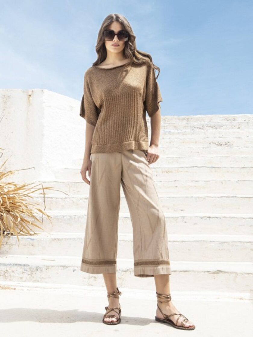 Lurex Τρυπητή Μπλούζα lovebyhands.gr