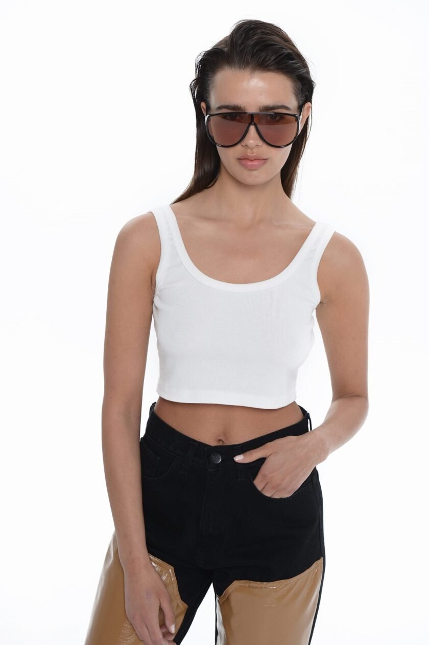 Mariliza Crop Top - Off White lovebyhands.gr