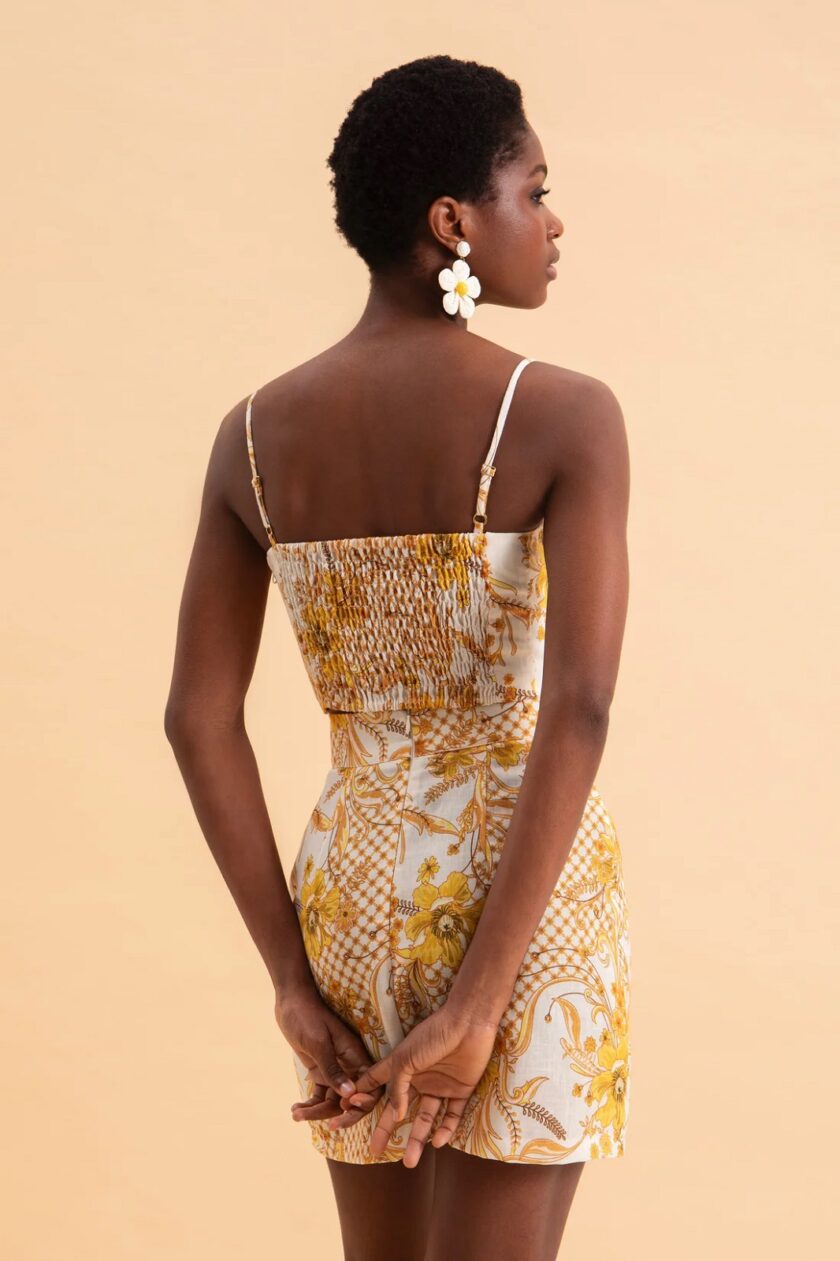 Marigold Linen Bustier lovebyhands.gr