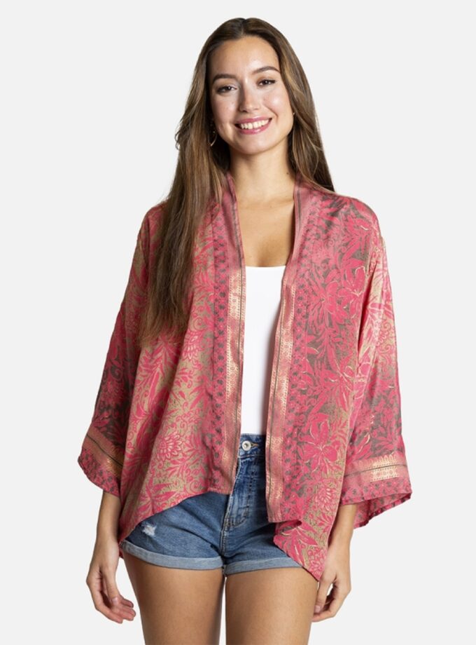 Pink And Gold Kimono lovebyhands.gr