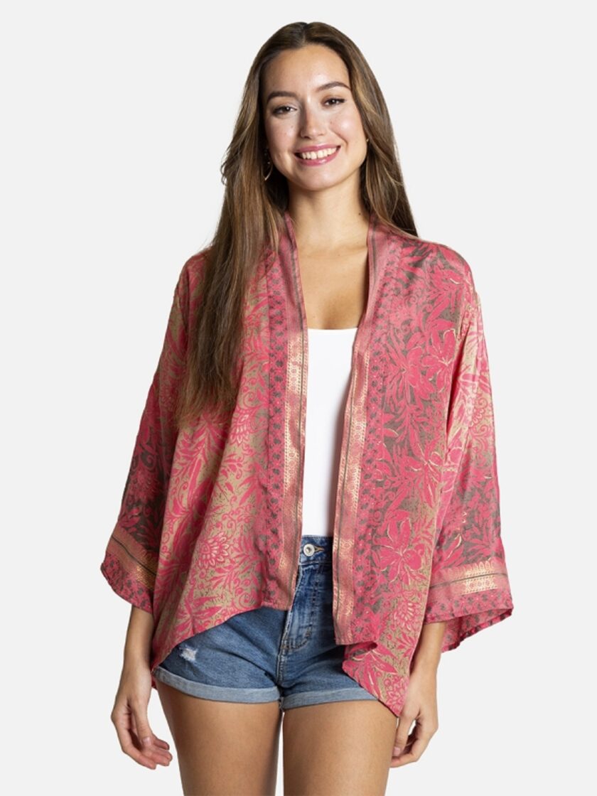 Pink And Gold Kimono lovebyhands.gr