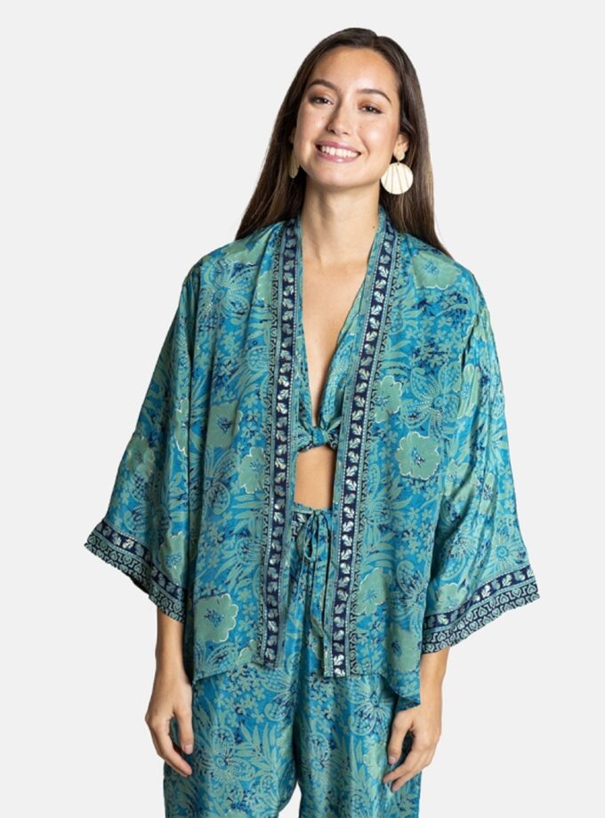Blue and Green Kimono lovebyhands.gr
