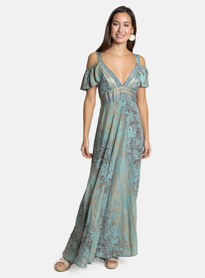 Blue And Gold Dress lovebyhands.gr