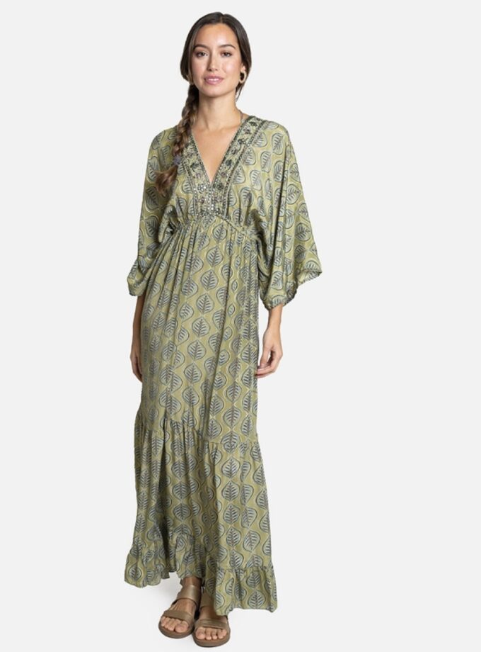 Green Long Dress lovebyhands.gr