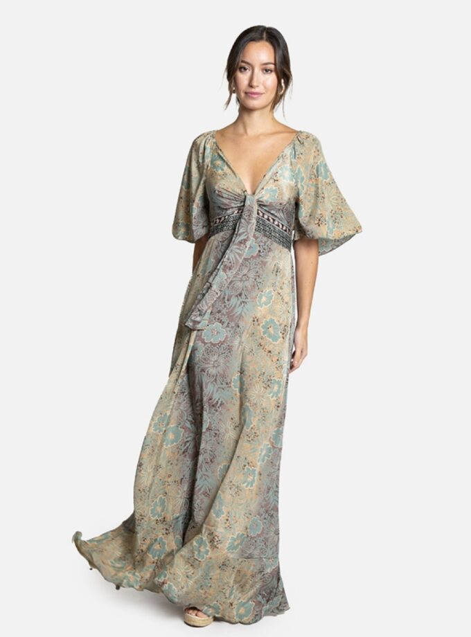 Flower Maxi Dress lovebyhands.gr