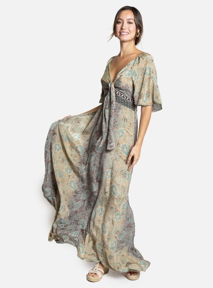 Flower Maxi Dress lovebyhands.gr