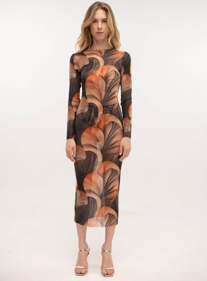 Mesh Dress Coral Sand lovebyhands.gr