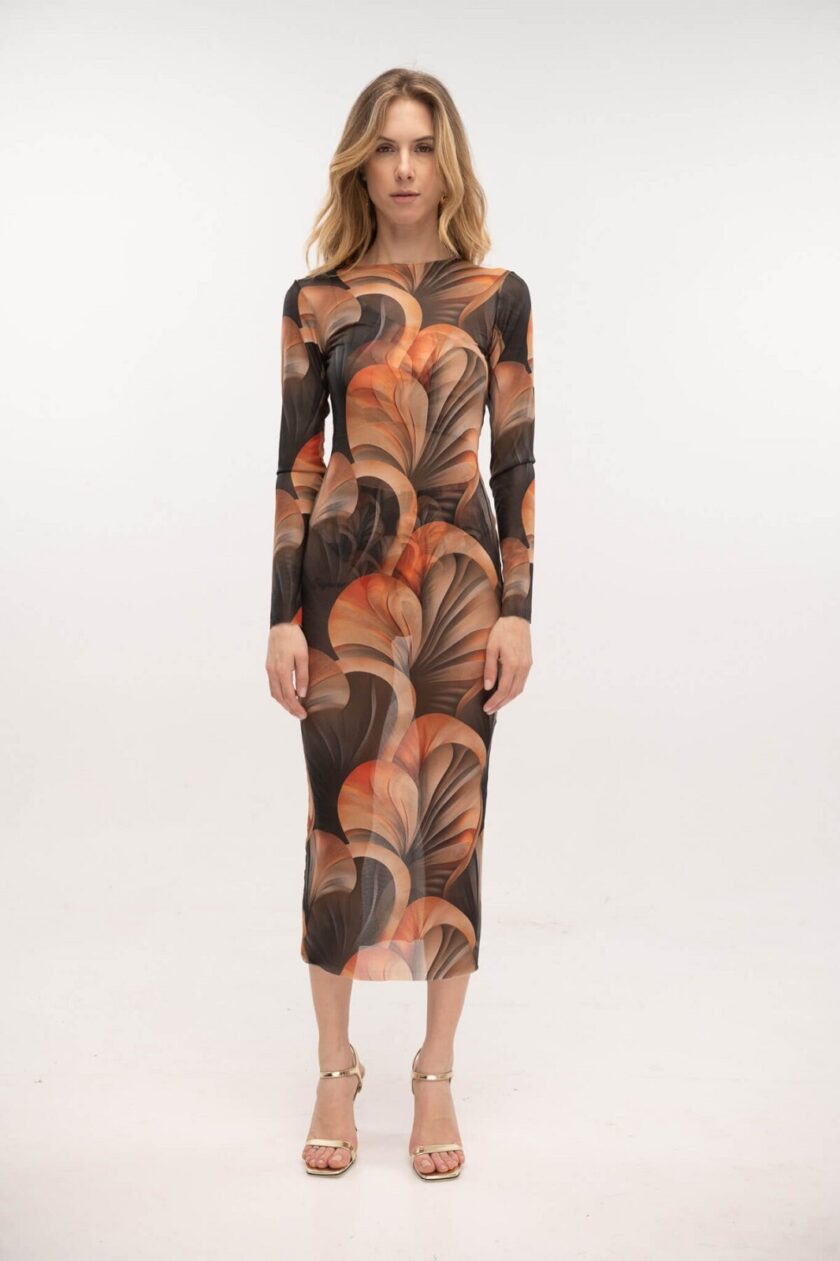 Mesh Dress Coral Sand lovebyhands.gr