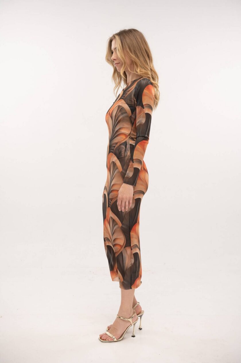 Mesh Dress Coral Sand lovebyhands.gr