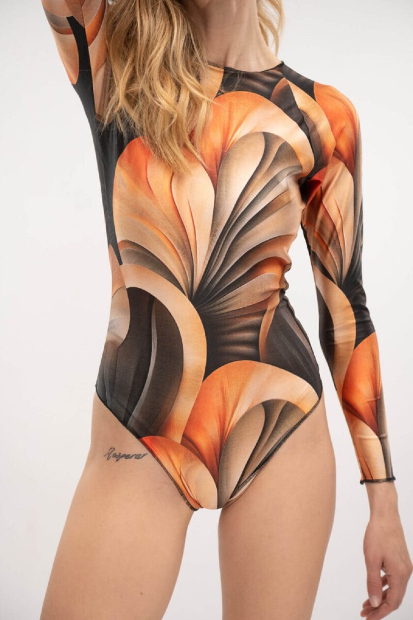 One Piece Long Sleeve Coral Sand lovebyhands.gr
