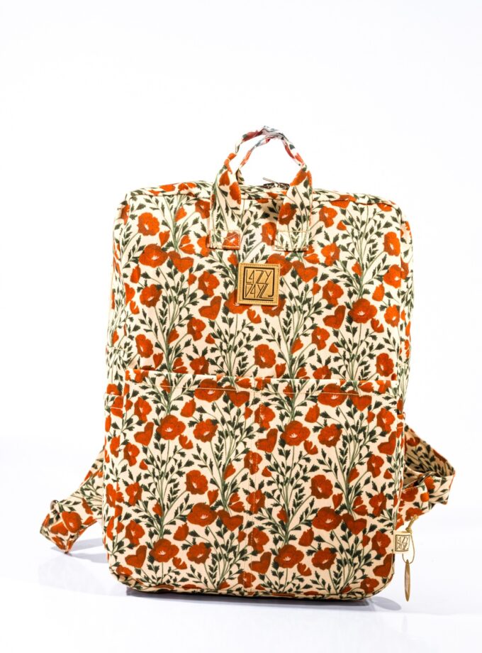 Backpack Vicky Poppies lovebyhands.gr