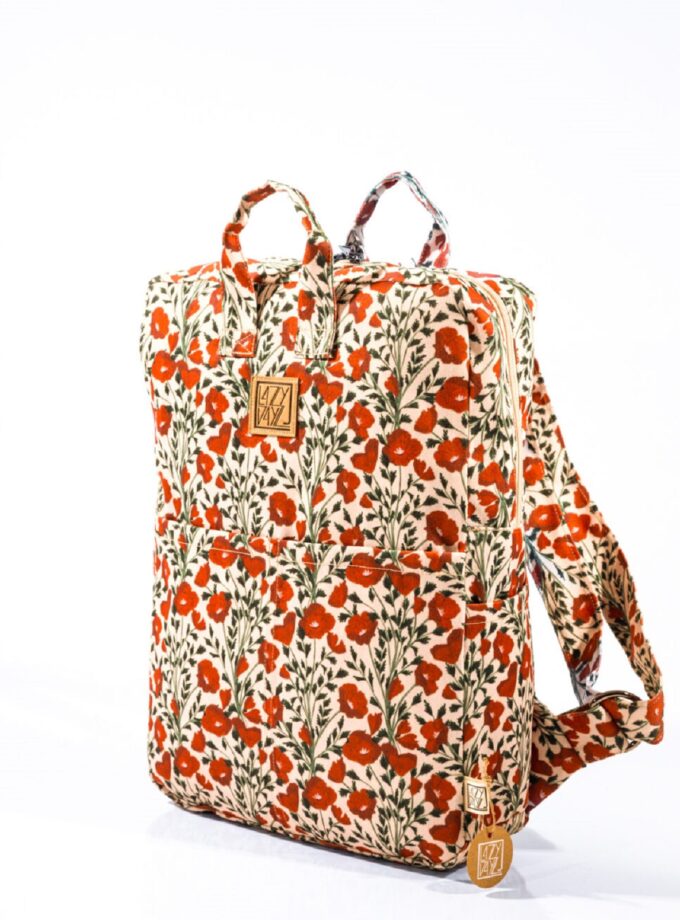Backpack Vicky Poppies lovebyhands.gr